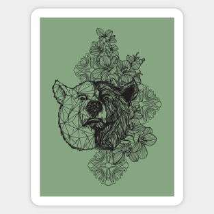 Lineart Bear Sticker